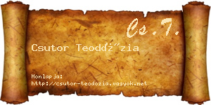 Csutor Teodózia névjegykártya